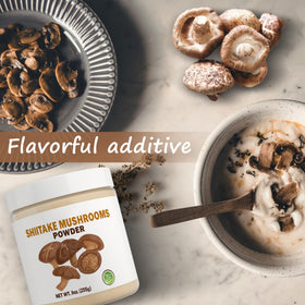 SEAYOFA shiitake powder in soup or stock adds savory richness