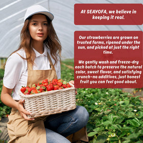 SEAYOFA freeze-dried strawberries topping baked goods with bright flavor.