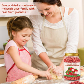 SEAYOFA strawberries on cereal for a naturally sweet crunch.