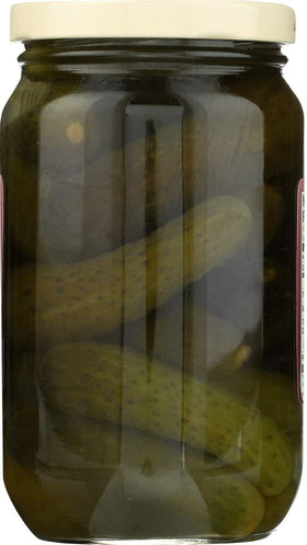 Sechlers Sweet Gherkins label design highlights gluten-free facility