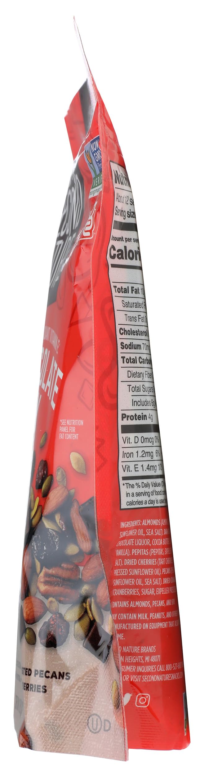 Second Nature Dark Chocolate Cherry Trail Mix on the counter for quick energy.