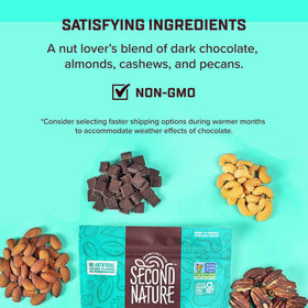 Second Nature gluten-free and kosher label signaling quality and dietary compatibility.