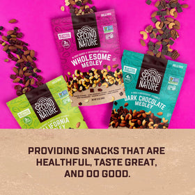 Assorted nuts including almonds and cashews in Second Nature trail mix.