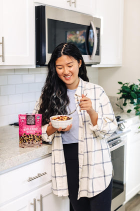 Travel-ready Second Nature trail mix for outdoor adventures.