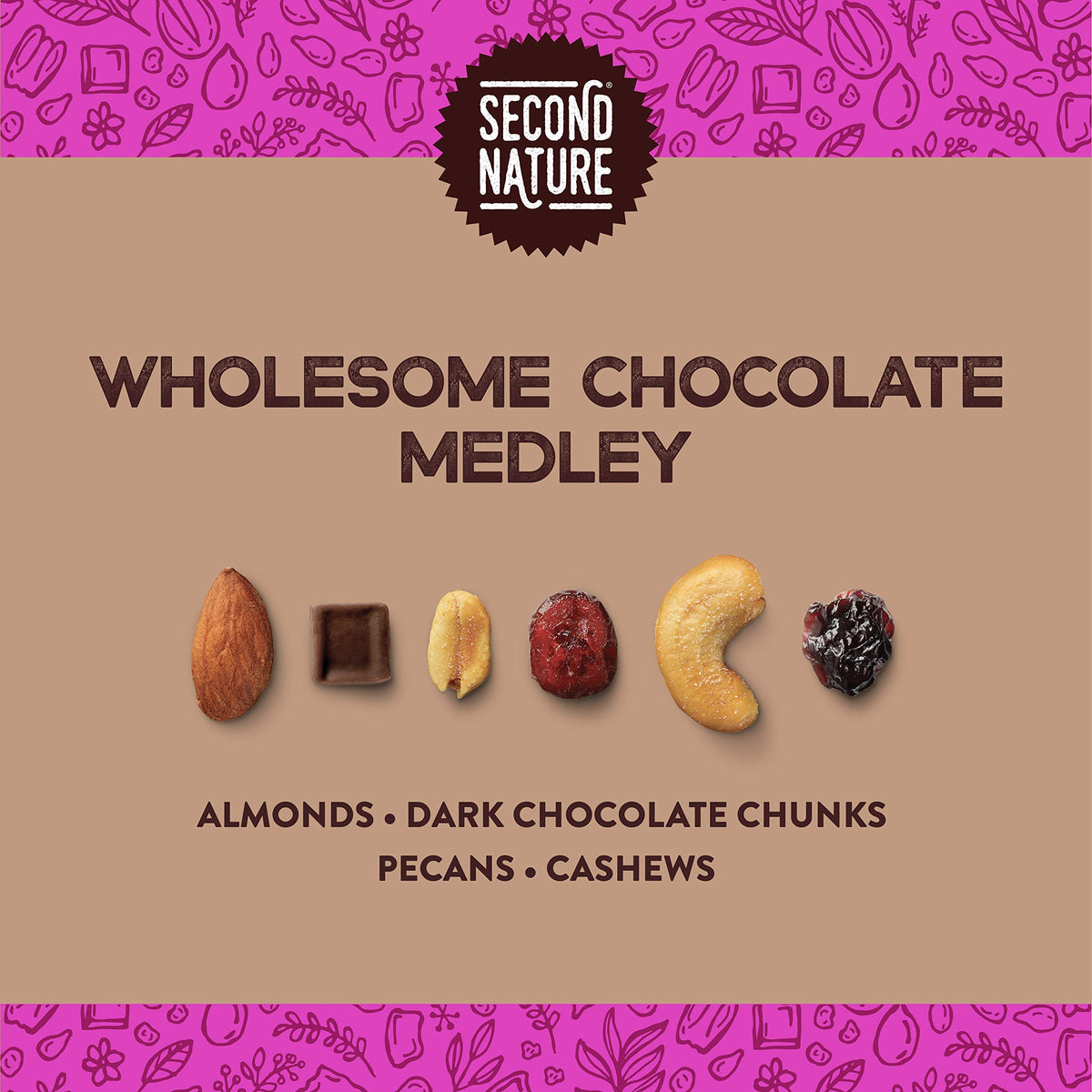 Second Nature roasted peanuts and cashews provide hearty texture and protein