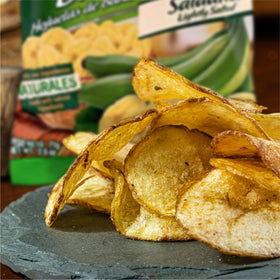Seconde Nature Soldanza Plantain Chips on-the-go pack — convenient 2.5 oz snack.