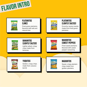 Seconde Nature Soldanza Plantain Chips flavors assortment — grab-and-go convenience for tasting.