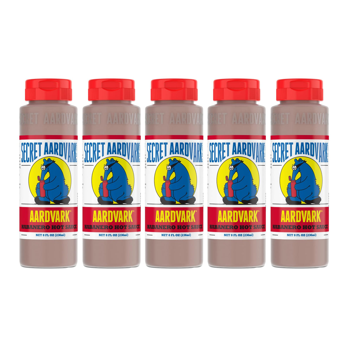 Secret Aardvark Habanero hot sauce bottle ready to spice up meals.