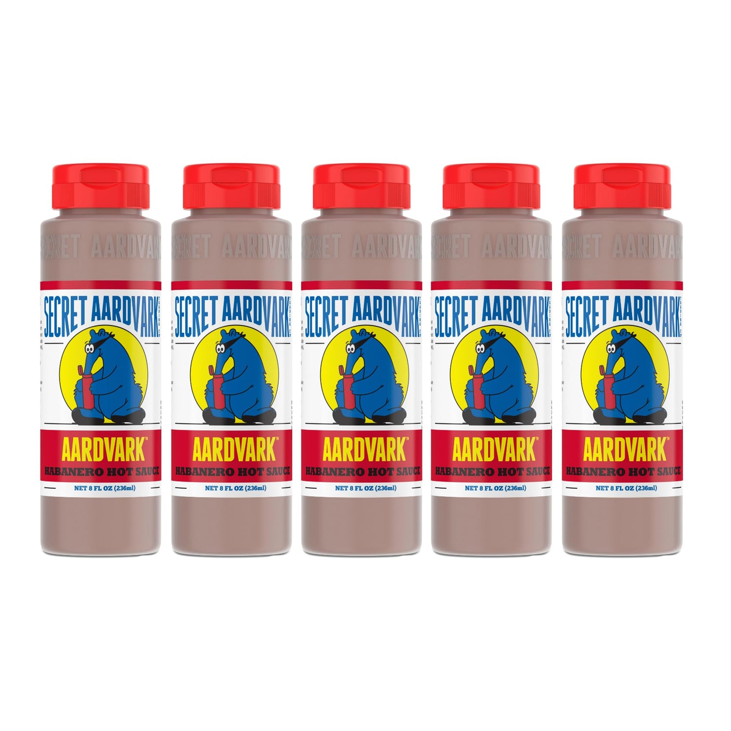 Secret Aardvark Habanero hot sauce bottle ready to spice up meals.