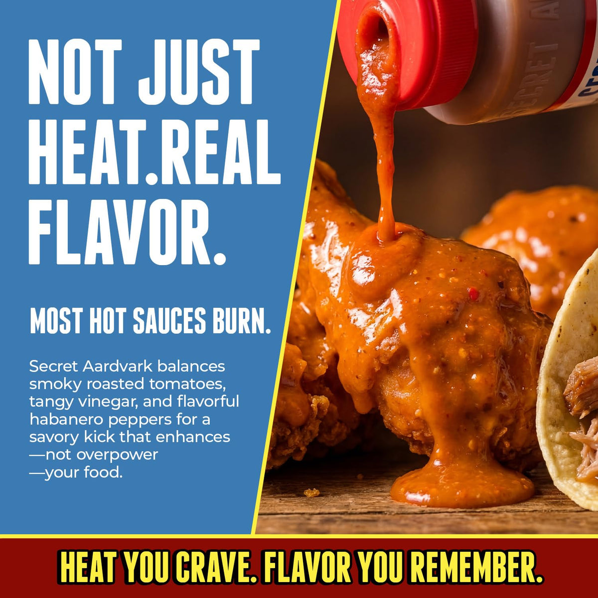 Secret Aardvark habanero hot sauce glaze on chicken adds savory finish
