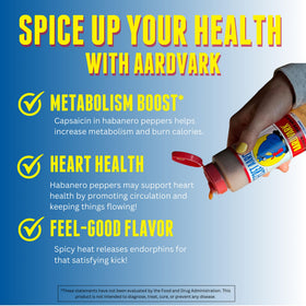 Secret Aardvark Habanero hot sauce with roasted tomatoes enhances sauces and marinades.