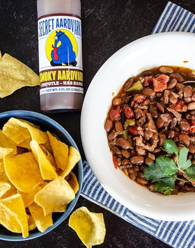 Secret Aardvark label highlights USA-made, non-GMO ingredients.