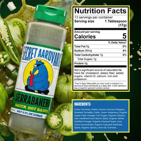 Secret Aardvark Serrabanero gourmet dish pairing with fresh greens.