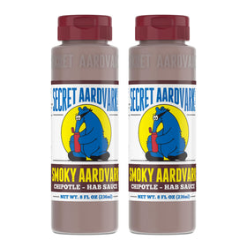 Secret Aardvark Smoky Chipotle sauce bottle being poured for bold flavor