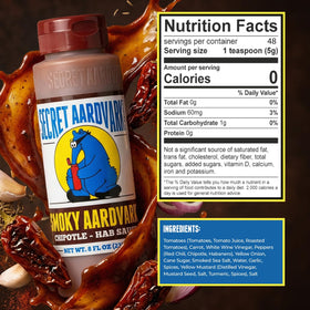 Secret Aardvark Smoky Chipotle Hot Sauce glaze over vegetables adds depth and sheen.