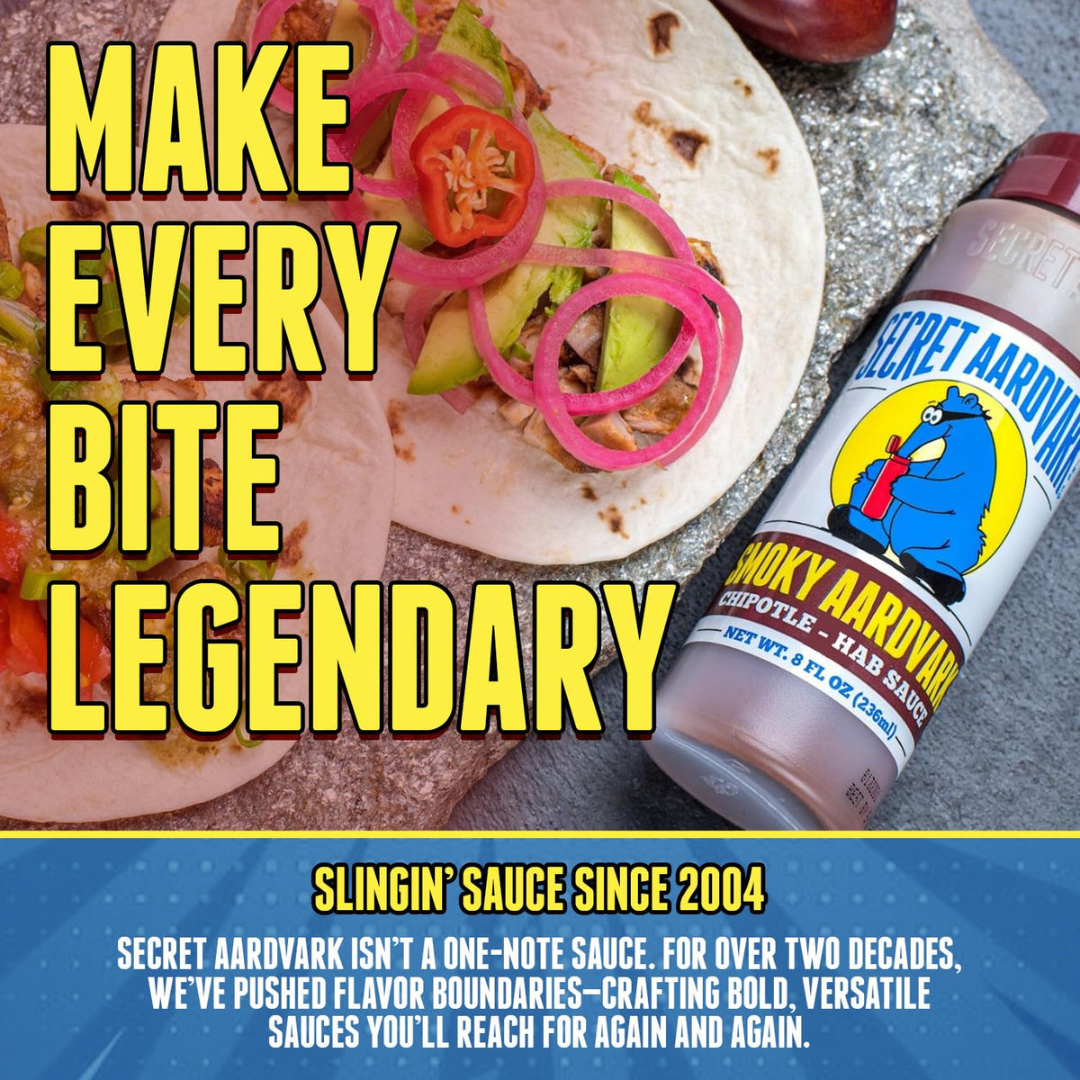 Secret Aardvark Smoky Chipotle Hot Sauce marination bowl demonstrates easy tenderizing and glaze potential.