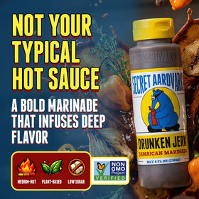 Product packaging close-up highlighting non-GMO and dairy-free labels