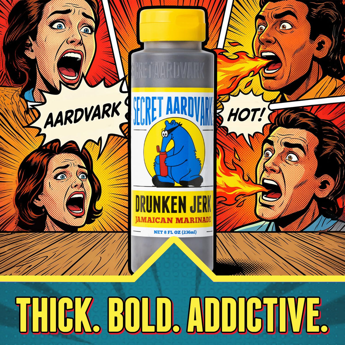 USA-made label on Secret Aardvark bottle