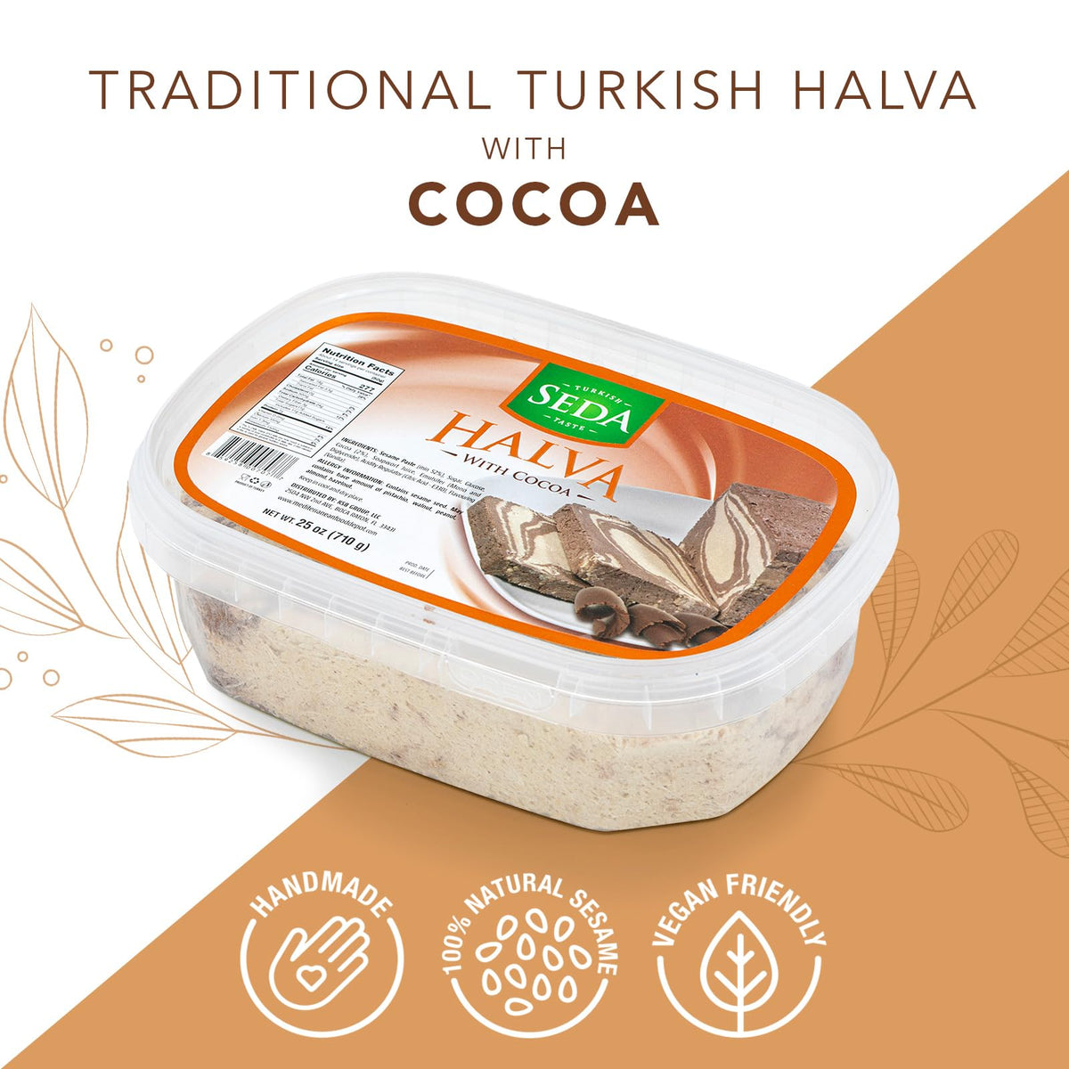 Seda Halva Marble Chocolate slices highlight swirls and premium indulgence for dessert lovers.