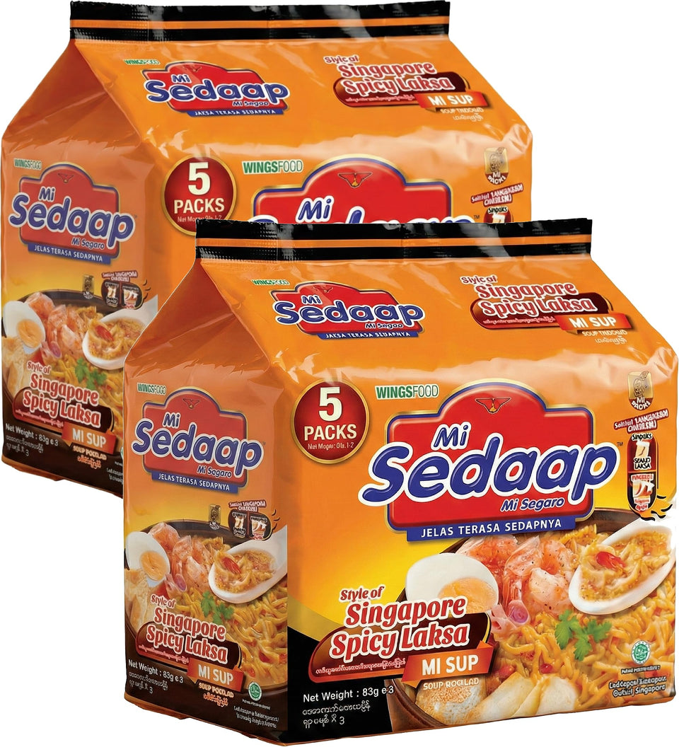 Sedaap Mi Sedaap Singapore Spicy Laksa bowl ready to savor
