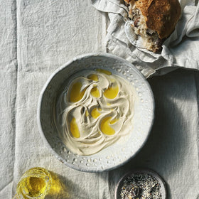Seed + Mill tahini with falafel plate
