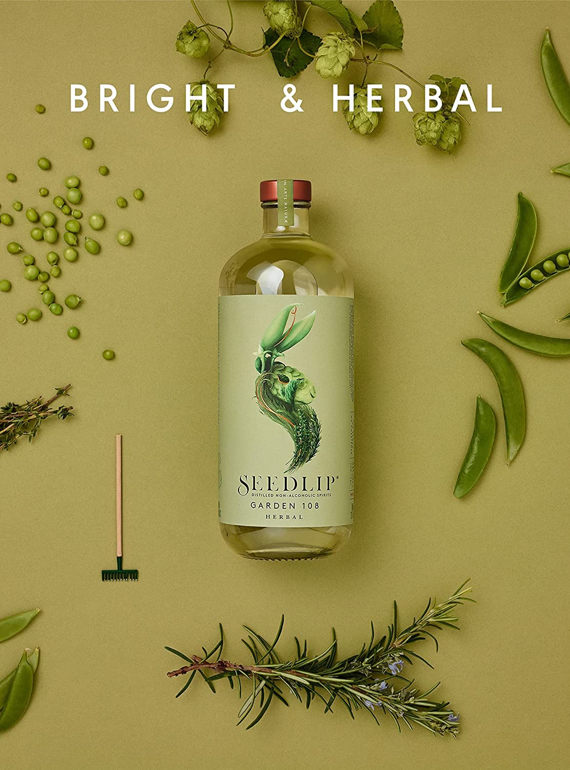 Seedlip Garden 108 over ice with mixer for a refreshing non-alcoholic pour