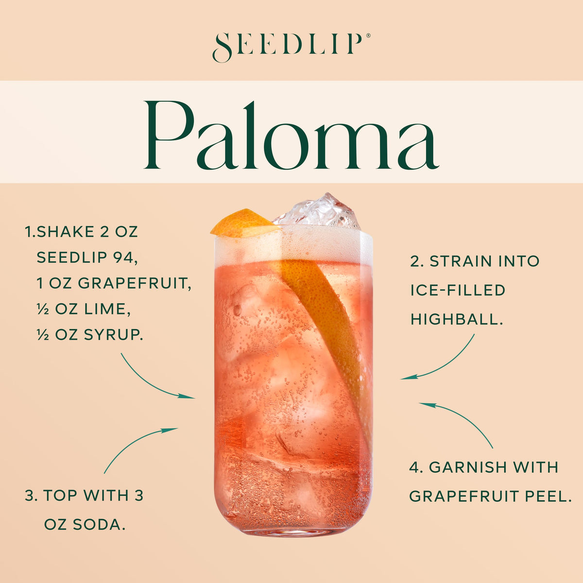 SEEDLIP Spice 94 with tonic in a glass for a quick mocktail