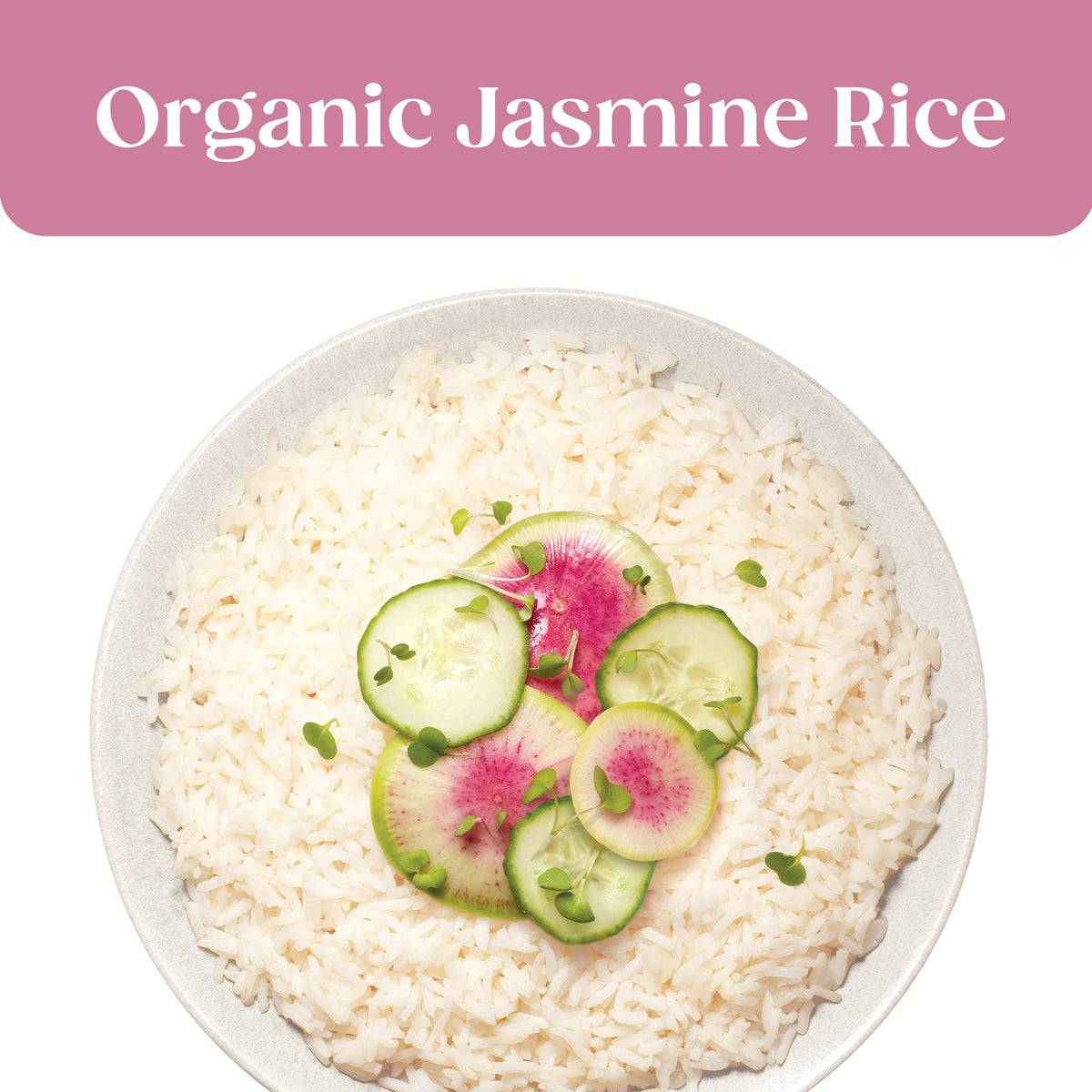SEEDS OF CHANGE Jasmine Rice pouch-squeezing demonstrates microwave convenience.