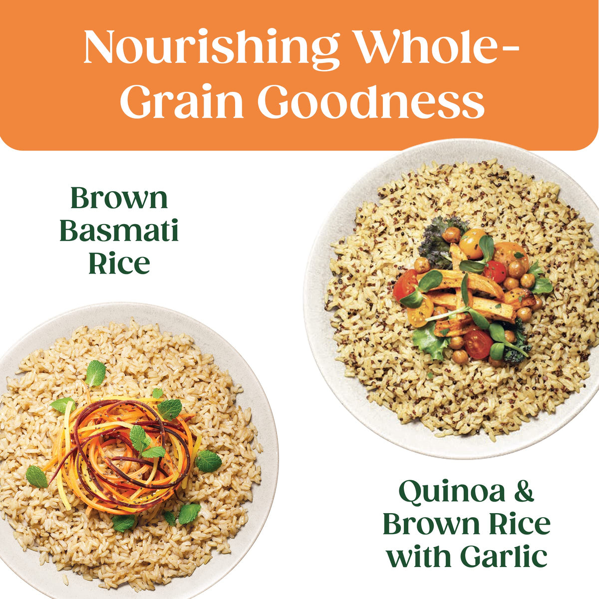 SEEDS OF CHANGE microwave-ready rice medley—about ninety seconds.