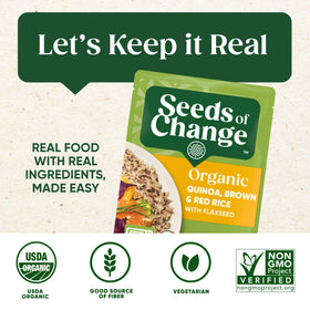 Organic SEEDS OF CHANGE quinoa and rice in a bowl