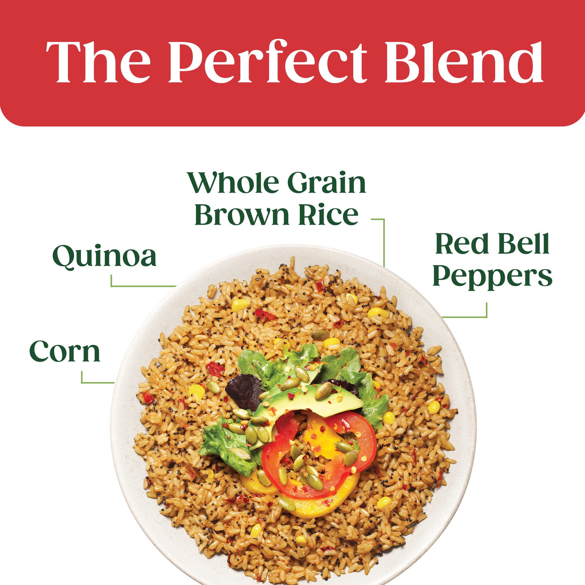 SEEDS OF CHANGE Spanish style rice with quinoa peppers corn skillet-heat image shows versatile cooking