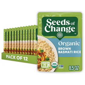 SEEDS OF CHANGE brown basmati rice pack for easy weekly meals