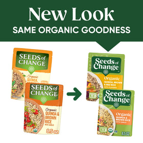 SEEDS OF CHANGE flaxseed-quinoa-brown-red-rice pouch for fiber-rich bowls