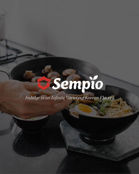 Dipping sauce plate with Sempio for Korean meals