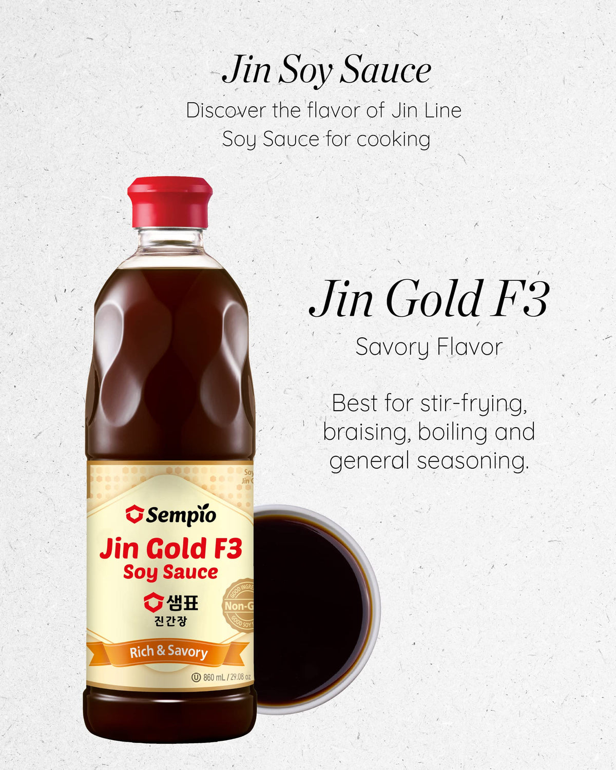 Label close-up showcases gluten-free, kosher, vegan attributes and halal-friendly fermentation.