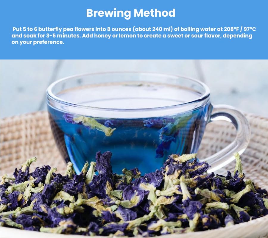 Seeyoung butterfly pea flowers add natural color to cocktails and lemonades.