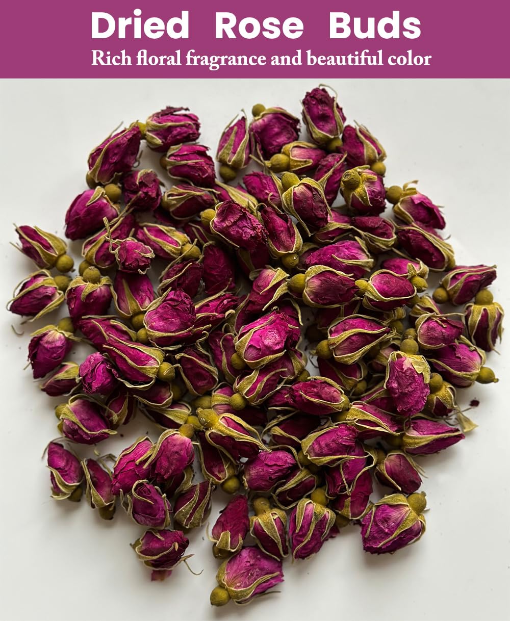 Seeyoung dried rose buds packaged for quality and freshness.