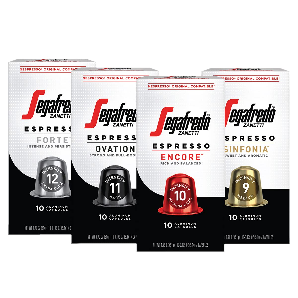 Segafredo Zanetti aluminum multi-pack capsules for quick, consistent home brews