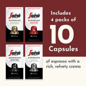 Segafredo Zanetti Sinfonia espresso capsules with rich, complex notes