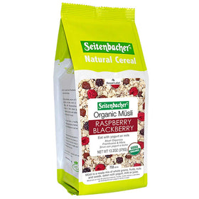 Seitenbacher Muesli with organic oats and barley in a bowl for a wholesome breakfast option