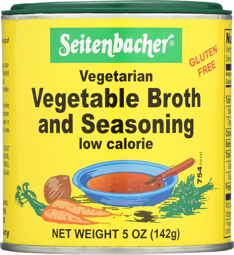 Seitenbacher vegetable broth 3-pack 5oz cans for quick, clean flavor in meals.