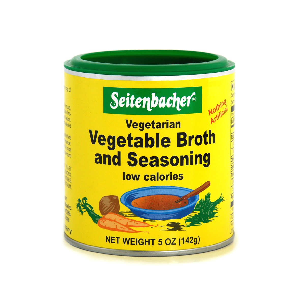 Seitenbacher Vegetarian Broth cans in a pack provide a convenient base for soups and sauces.