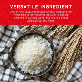 Sekka steam-ready rice on plate for traditional meals.