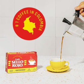 Sello Rojo Espresso Brick Grind perfect for espresso machines.