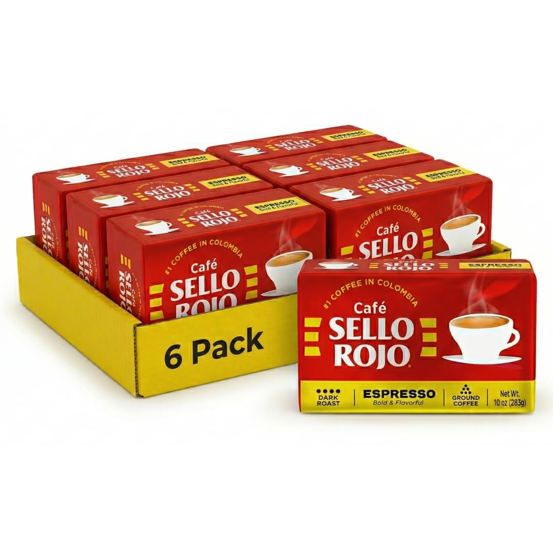 Sello Rojo Espresso Brick Pack keeps freshness sealed for bold espresso.