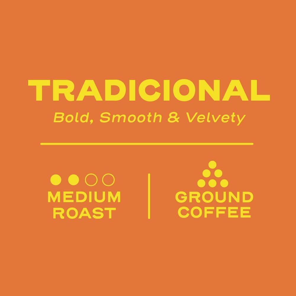 Sello Rojo Tradicional coffee bag shown for convenient storage and aroma.