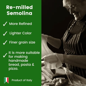 POLSELLI semola flour dough for pizza with crisp crust