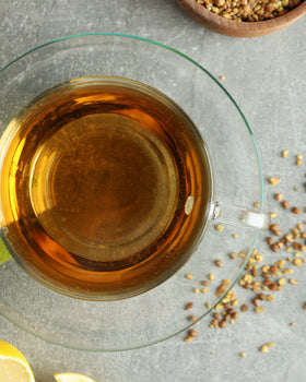 Sempio Corn Silk Tea ingredient close-up emphasizes natural corn silk.