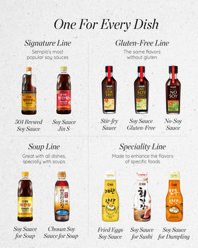 Sempio No Soy Sauce kitchen scene emphasizing allergen-free choice