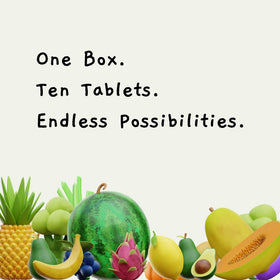 Sen Yuh Miracle Fruit Tablets close-up highlighting tiny flavor-testing pills